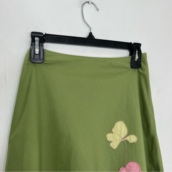 Jocomomola by Sybilla Floral Appliqué A Line Skirt - Picture 6 of 13